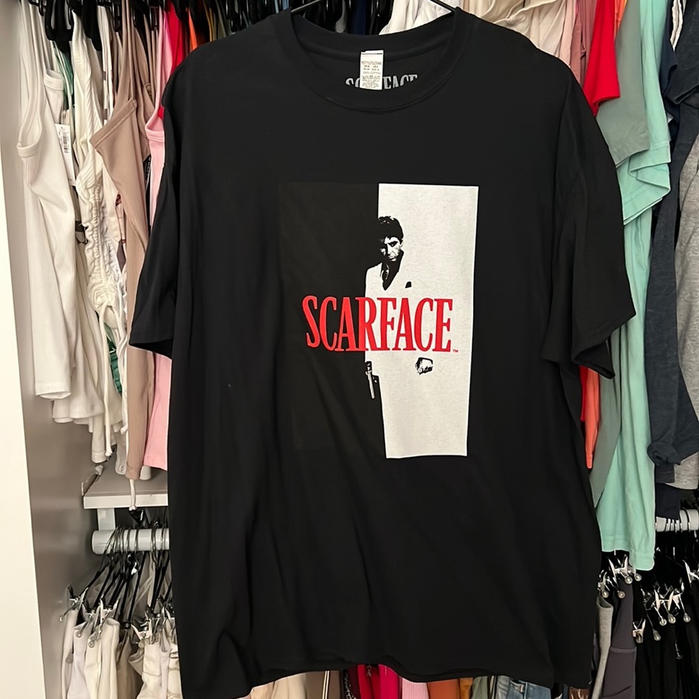 New medium black oversized graphic tee Scarface pretty little thing